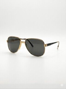 Vintage Safilo Elasta 3019 Gold Aviator Sunglasses - Made in Italy - Pilot Frame